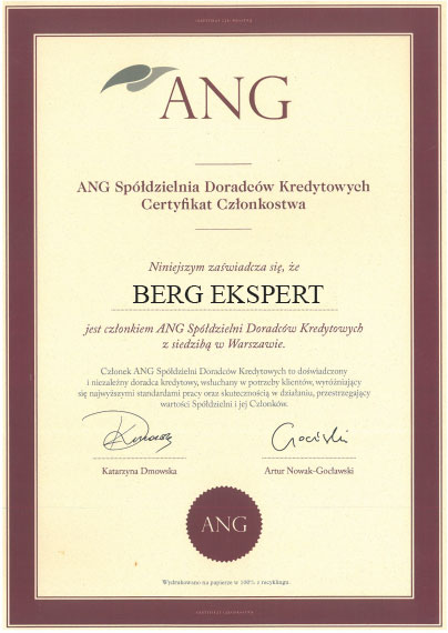 ANG dyplom